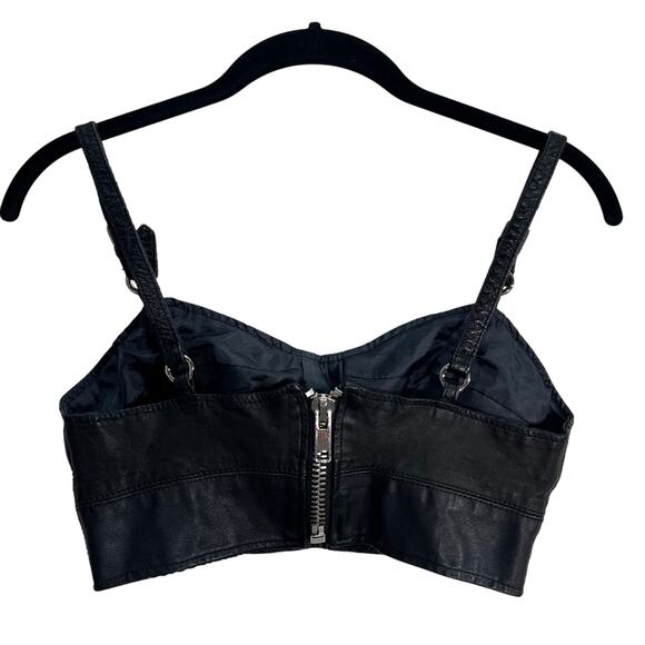 Pele Che Coco Mila Reworked Leather Crop Bustier Tank Top XS Urban Outfitters - Picture 2 of 10
